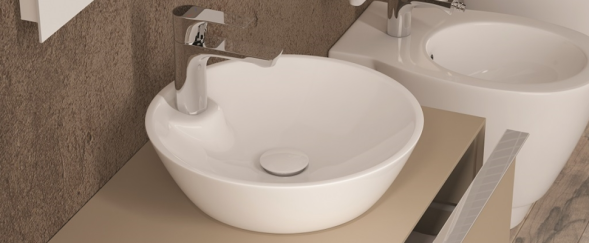 Раковина ISVEA SistemaY Soft накладная ШГВ 450*450*120 отверстия для смесителя отсутствуют цвет белый 10SY66045