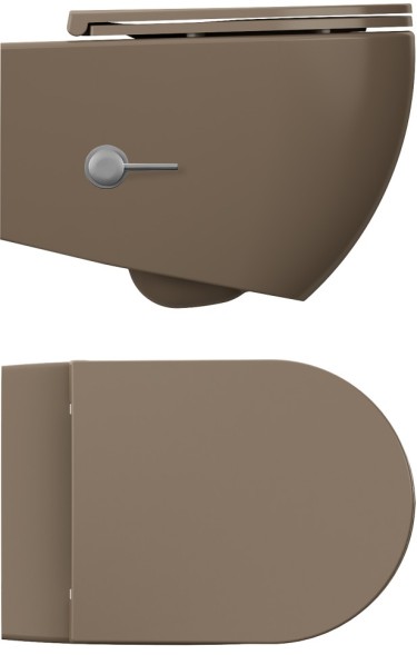 Унитаз ISVEA Infinity подвесной с функцией биде цвет коричневый матовый 10NFS1005I-2H