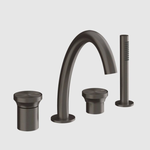 Gessi Смеситель для ванны и душа, Origini, цвет Черный брашированный металл  66037#707
