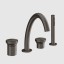 Gessi Смеситель для ванны и душа, Origini, цвет Черный брашированный металл  66037#707