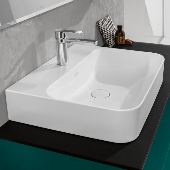 Villeroy&amp;Boch Раковина, Finion, шгв 600*350*100, отверстия для смесителя-отсутствуют, CeramicPlus, цвет-камень белый 414361RW