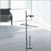 Стойка COLOMBO DESIGN PLANETS B9843 напольная с полотенцедержателем с мыльницей с держателем туалетной бумаги и с ершиком цвет хром