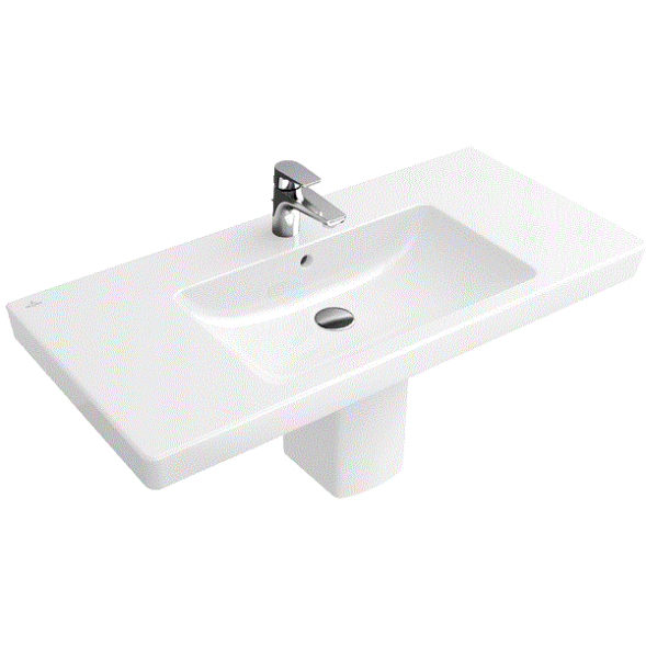 Villeroy&amp;Boch Раковина, Subway 2.0, шгв 600*470*150, отверстия для смесителя-1 сквозное, 2 промаркированных, цвет-альпийский белый 71136G01