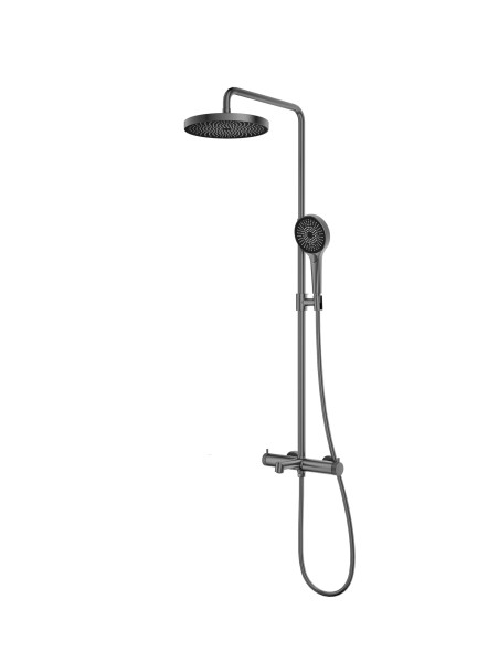 Vincea Душевая стойка Рим (Rim) VSFS-2RM1GM с изливом, вороненая сталь