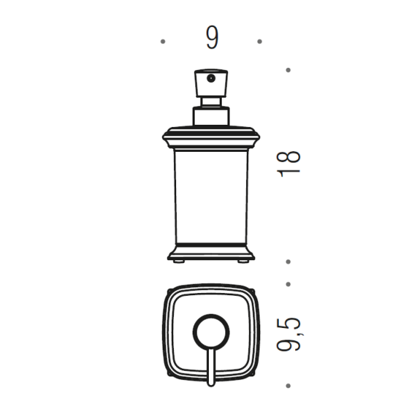 Дозатор COLOMBO DESIGN PORTOFINO B9326 настольный цвет хром