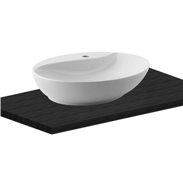 Раковина Scarabeo MOAI накладная без перелива с одним отверстием цвет белый 8610