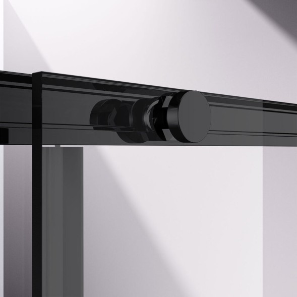 Vincea Душевая дверь Слим-Н (Slim-N) VDS-4SN110CLB, 1100, черный, стекло прозрачное