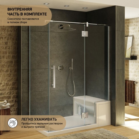 Paini 78CR6911 Смеситель для душа Кокс с дивертором на 2 потребителя, встраиваемый, хром