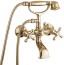 Emmevi Deco Classic, двухвентильный смеситель для ванны (излив 14 см), с набором для душа, цвет бронза 12011/BR