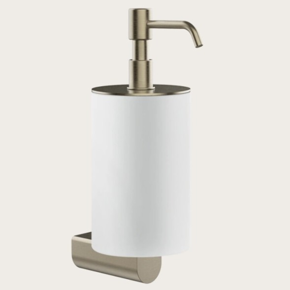 Gessi Дозатор для жидкого мыла, Rilievo, шгв 75*121*222, цвет дозатора медь брашированная#белый  59513#708