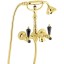 Emmevi The One Atena, смеситель с ручным душем для ванны. Черные кристаллы Swarovski, цвет золото 98011LCSWNE/OR