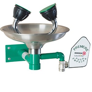 NOFER Аварийный фонтан настенный нерж. сталь BOCCHISF SC300SS зеленый