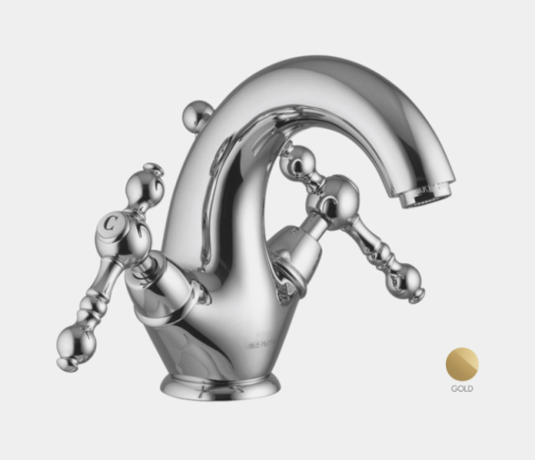 Смеситель для раковины, Fima Carlo Frattini, Epoque, цвет-Gold F5061/2OR