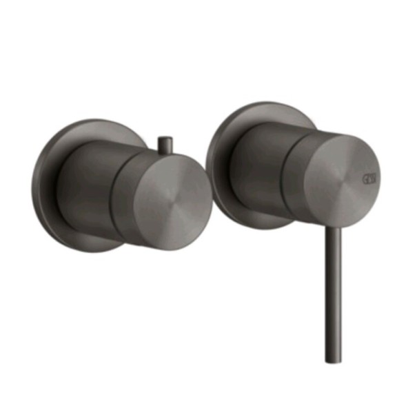Gessi Смеситель для душа, 316 Bath Shower, на 2 потребителя, цвет Черный брашированный металл  54077#707