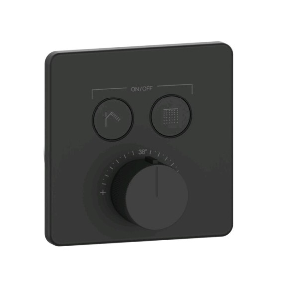 Gessi Смеситель для душа, HI FI Comfort, на 2 потребителя, цвет черный матовый 38718#299
