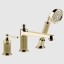 Gessi Смеситель для ванны и душа, VENTI20, цвет латунь  65037#710