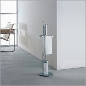 Стойка COLOMBO DESIGN PLANETS B9849 напольная с полотенцедержателем с дозатором с держателем туалетной бумаги и с ершиком цвет хром