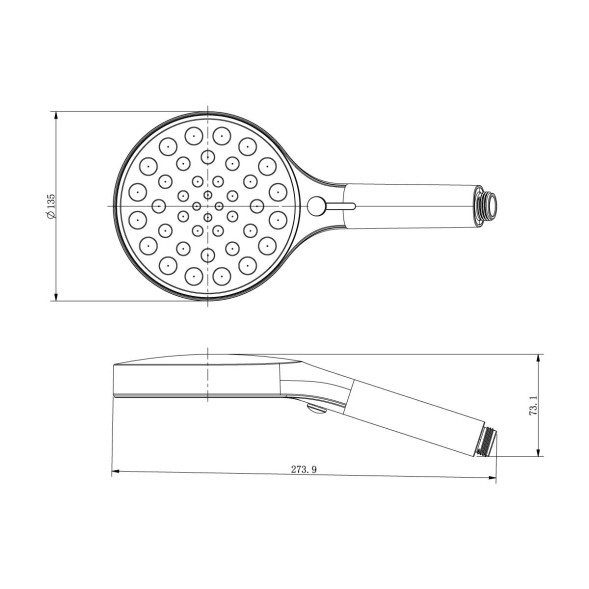 Vincea Комплект Инспаер (Inspire) VSHH-3I2AHGM, верхний душ с держателем, ручной душ с шлангом, вороненая сталь