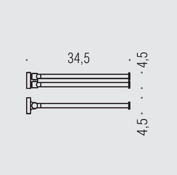 Полотенцедержатель COLOMBO DESIGN PLUS W4913.BM двойной цвет белый матовый