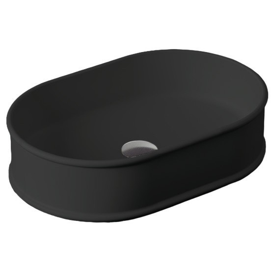 Раковина Artceram Atelier  накладная без отверстий  цвет черный матовый ATL002 17 00
