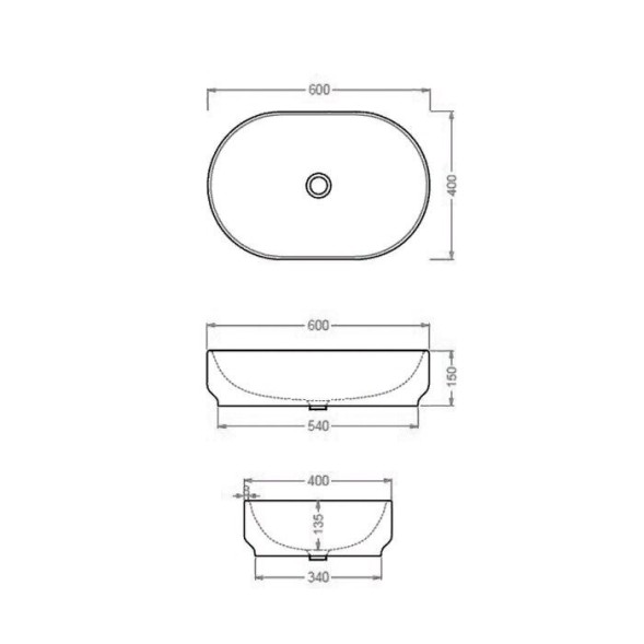 Раковина Artceram Atelier  накладная без отверстий  цвет черный матовый ATL002 17 00