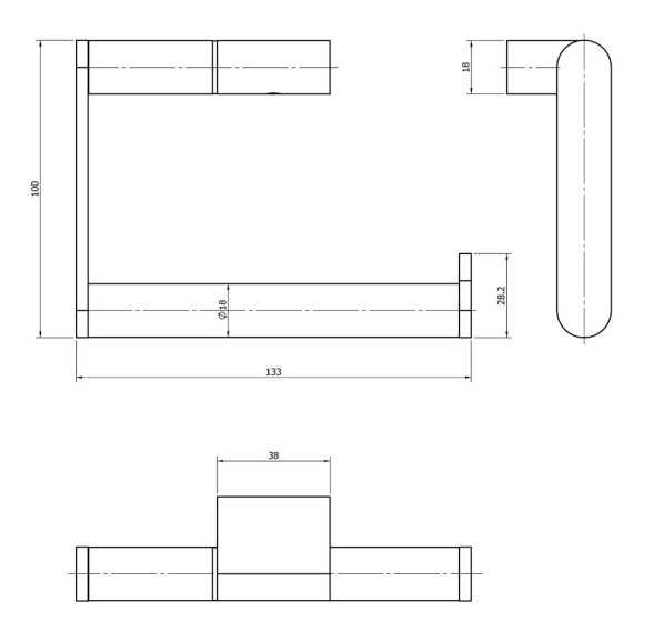Бумагодержатель LANGBERGER ACCESSORIES 28043A подвесной цвет хром