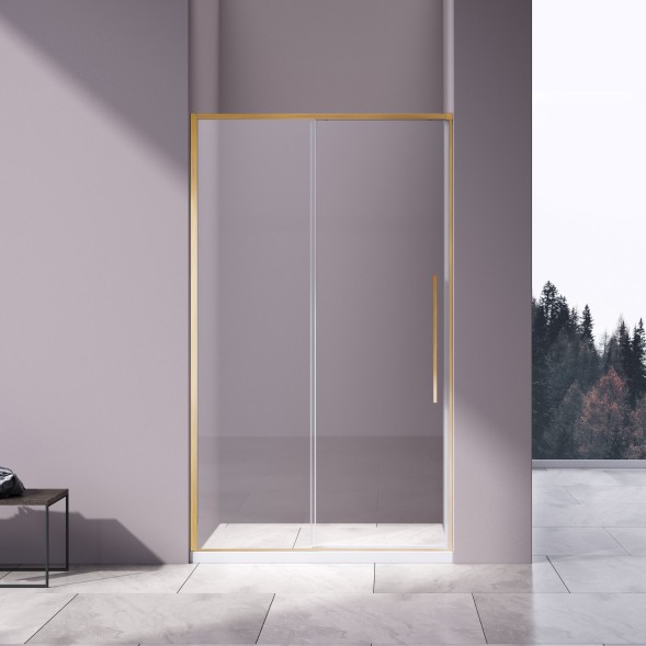 Vincea Душевая дверь Слим-Н (Slim-N) VDS-4SN110CLG, 1100, брашированное золото, стекло прозрачное