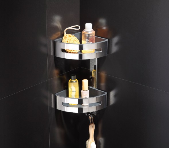 Душевая полка LANGBERGER ACCESSORIES 75862 подвесная с крючком для водосгона цвет хром