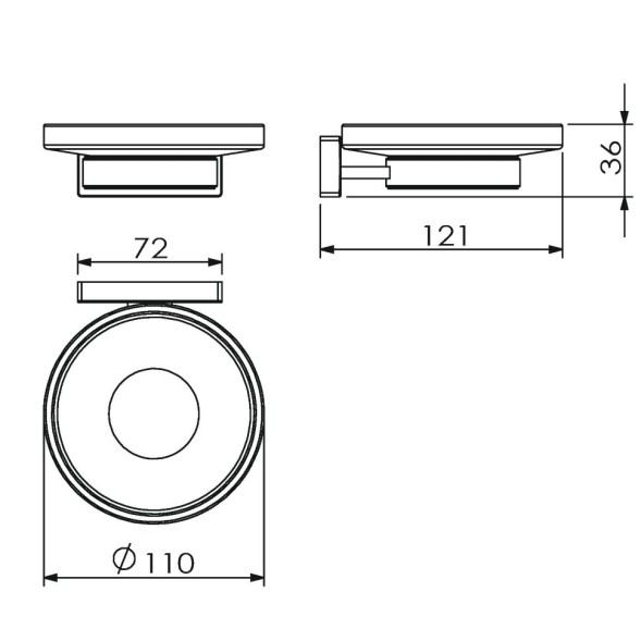 Мыльница LANGBERGER ALSTER 10915A подвесная цвет хром