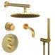 Paini 78PJSET36911THSHBATH Комплект для ванны/душа Кокс на 3 потребителя, встраиваемый, брошированное золото