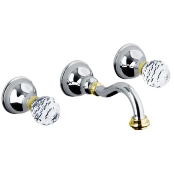 Смеситель для раковины Webert Karenina KA750404017. хром/золото