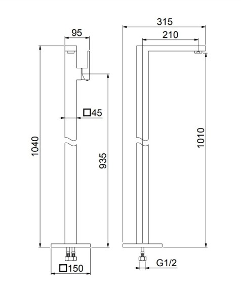 Смеситель для раковины Webert Pegaso PE832101010. золото