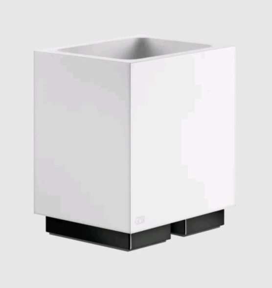Gessi Стакан, Rettangolo, шгв 105*85*126.5, цвет белый#брашированная бронза