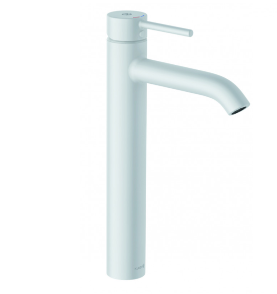 Смеситель KLUDI BOZZ WHITE 382865376 для раковины на одно отверстие высокий