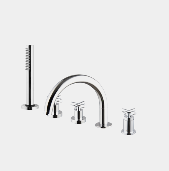 Смеситель для ванны, Fima Carlo Frattini, Maxima, цвет-чёрный хром F5314CN