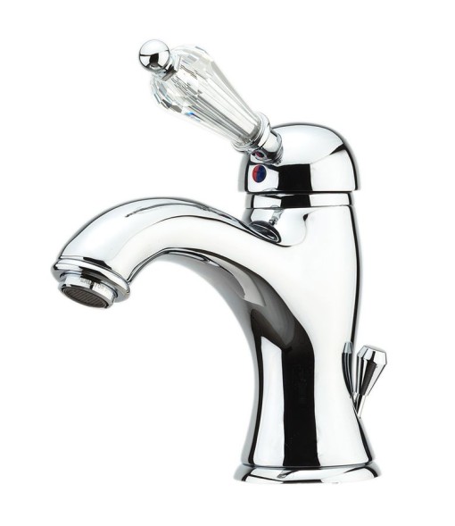 Fiore Imperiale Sky, однорычажный смеситель для раковины (излив 11,5 см), с донным клапаном, цвет золото - Swarovski