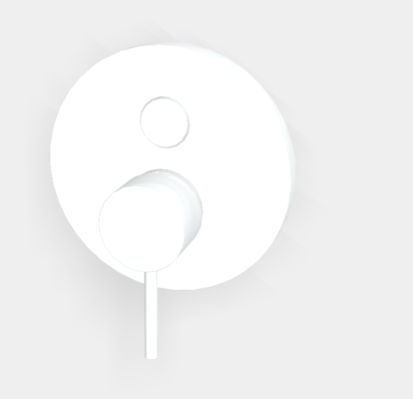 Смеситель для душа, Fima Carlo Frattini, Spillo Up, на 2 потребителя, цвет-белый матовый F3039E2BS