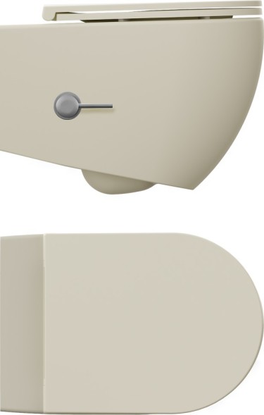 Унитаз ISVEA Infinity подвесной с функцией биде цвет слоновая кость матовый 10NFS1005I-2K