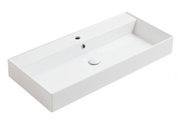 Раковина SIMAS AGILE подвесная или накладная с одним отверстием цвет белый AG101