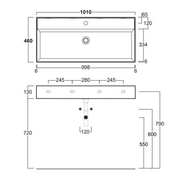 Раковина SIMAS AGILE подвесная или накладная с одним отверстием цвет белый AG101