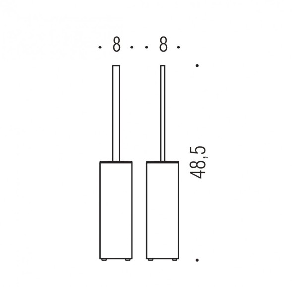 Ершик COLOMBO DESIGN LOOK B1606 напольный цвет хром