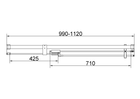 Vincea Душевая дверь Экстенза (Extenza) VDP-4EX1011CL, 1000/1100, хром, стекло прозрачное