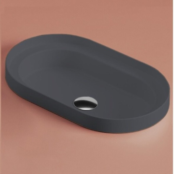 Раковина Artceram Fuori Scala полувстраиваемая без отверстий  цвет Blue denim TFL033 37 00