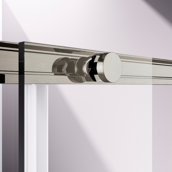 Vincea Душевая дверь Слим-Н (Slim-N) VDS-4SN110CLBN, 1100, брашированный никель, стекло прозрачное,