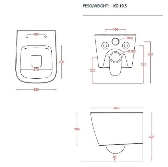 Унитаз Artceram A16 mini подвесной безободковый цвет белый ASV005 01 00