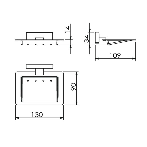 Мыльница LANGBERGER ALSTER 10915B подвесная цвет хром