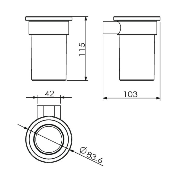Стакан LANGBERGER LUGANO 24011A подвесной цвет хром