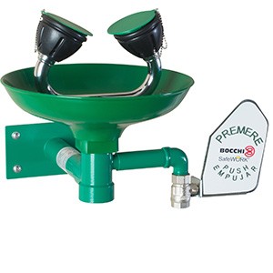 NOFER Аварийный фонтан настенный нерж. сталь/полипропилен BOCCHISF SC300 зеленый