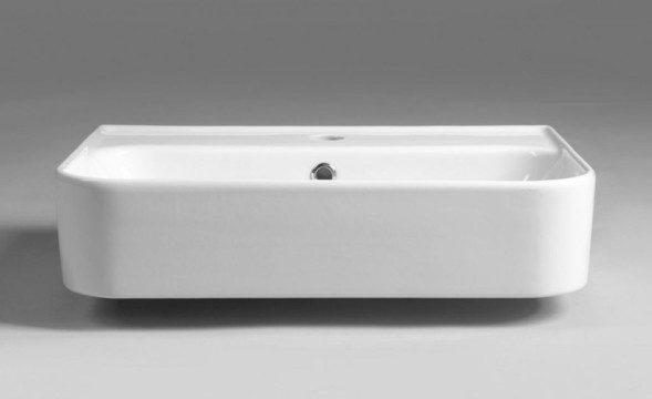 Раковина накладная ISVEA SistemaU 55см с отверстием под смеситель, белая 10PL53055