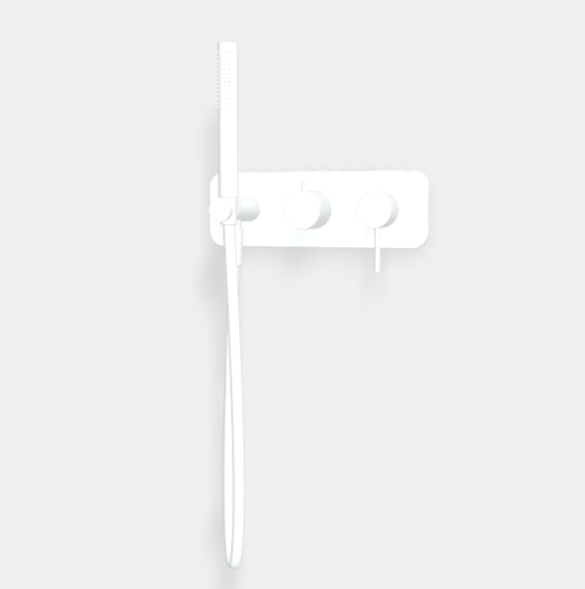 Смеситель для душа, Fima Carlo Frattini, Spillo Up, на 2 потребителя, цвет-белый матовый F3049WX2BS